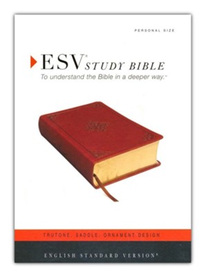 ESV Study Bible, Personal Size (TruTone, Saddle, Ornament Design)  - 