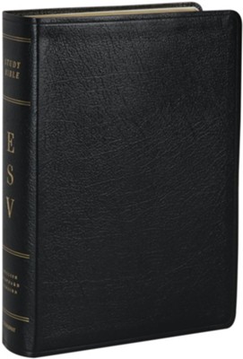 ESV Study Bible, Black Genuine Leather  - 