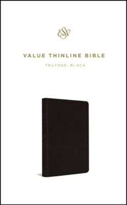 ESV Value Thinline Bible--soft leather-look, black  - 