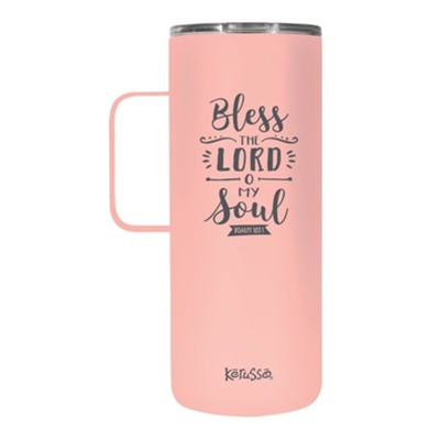 Bless The Lord O My Soul Stainless Steel Mug, Pink  - 