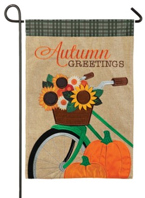 Autumn Greetings, Autumn Bicycle, Flag, Small  - 