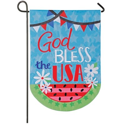 God Bless the USA Watermelon, Garden Flag, Small   - 