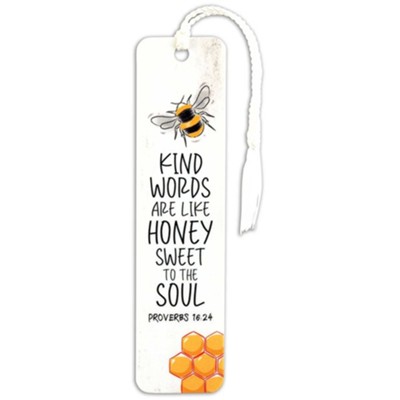 Bee Happy Bookmark, with Tassel 