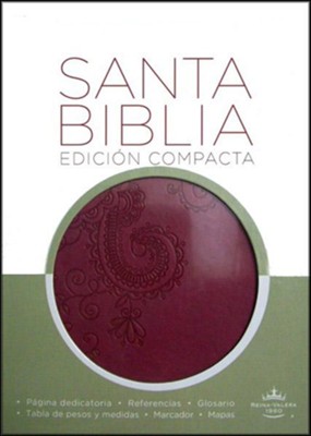 Biblia RVR 1960 Edici&oacute;n Compacta, Piel Italiana, Rubi  (RVR 1960 Compact Edition Bible, Leathersoft, Cranberry)  - 