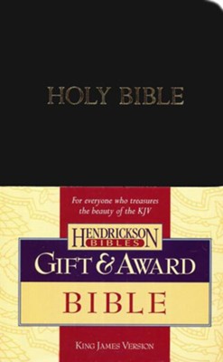KJV Gift & Award Bible, Imitation Leather, Black   - 