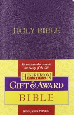 KJV Gift & Award Bible, Imitation leather, Royal purple   - 