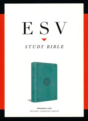 ESV Study Bible, Personal Size (TruTone Imitation Leather, Turquoise with Emblem Design)  - 