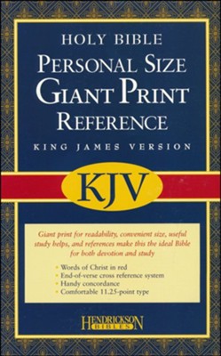 KJV Personal Reference Bible, Giant Print, Imit. Leather/Black    - 