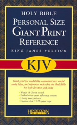KJV Personal Size Giant Print Reference Bible, bonded leather, burgundy  - 