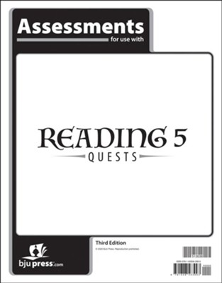 BJU Press Reading 5 Assessments (3rd Edition)  - 