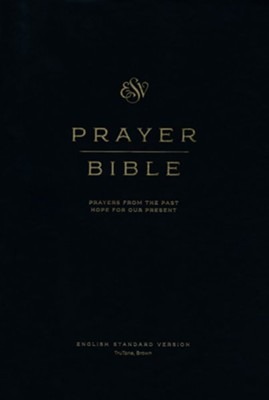 ESV Prayer Bible--soft leather-look, brown  - 