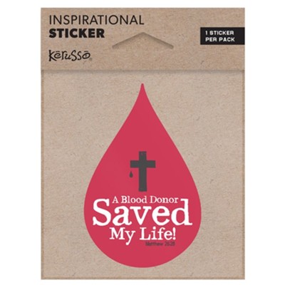 Blood Donor, Laminated Vinyl Sticker  - 
