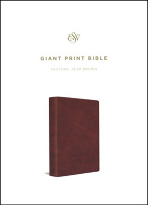 ESV Giant-Print Bible--soft leather-look, brown - Slightly Imperfect  - 