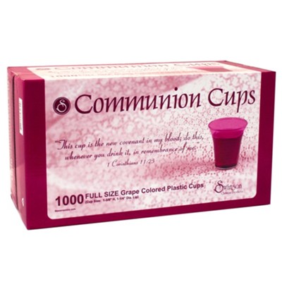 Grape-Colored Plastic Communion Cups