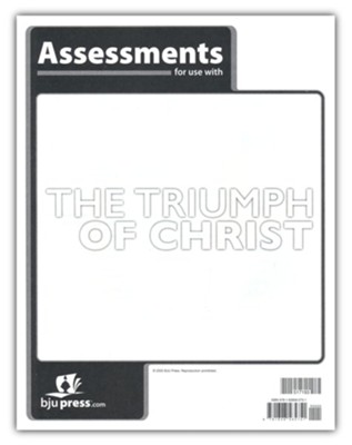 BJU Press Bible 9 Triumph of Christ Assessments  - 