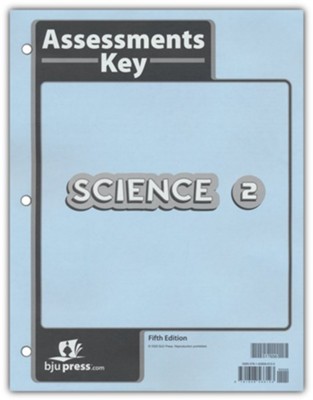 BJU Press Science 2 Assessments Answer Key (5th Edition)  - 