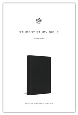 ESV Student Study Bible--soft leather-look, black   - 
