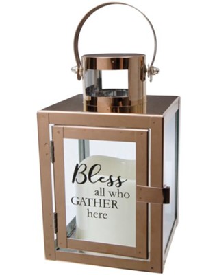 Bless All Who Gather Here LED Lantern  - 