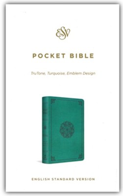 ESV Pocket Bible (TruTone, Turquoise, Emblem Design)  - 