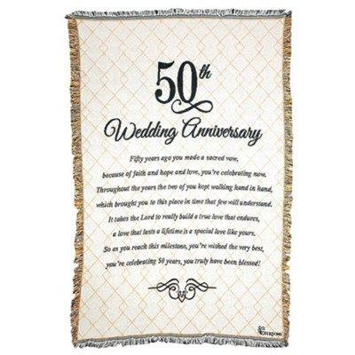 50th Wedding Anniversary Throw  - 