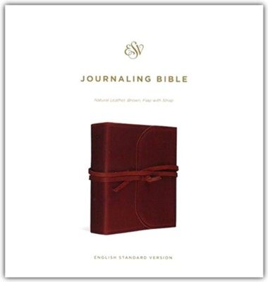 ESV Journaling Bible (Natural Leather, Brown, Flap with Strap)  - 