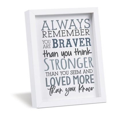 Always Remember You Are Braver Than You Think Mini Magnetic Frame  - 