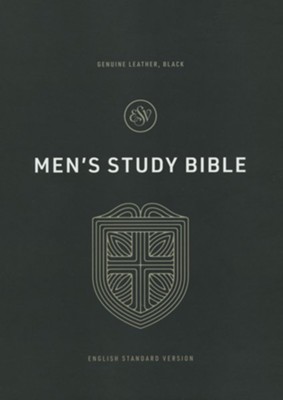 ESV Men's Study Bible, Black Genuine Leather  - 