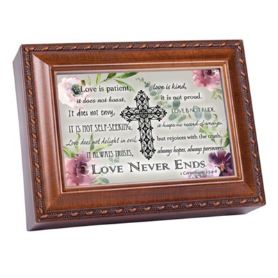 Love Never Ends Music Box, Plays Amazing Grace - Christianbook.com
