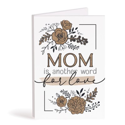 Mom Is Another Word For Love Bifold Wooden Keepsake Card  - 