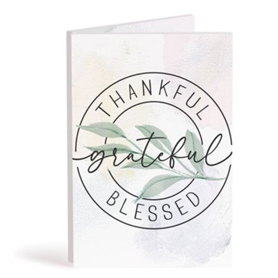 Thankful Grateful Blessed Bifold Wooden Keepsake Card   - 