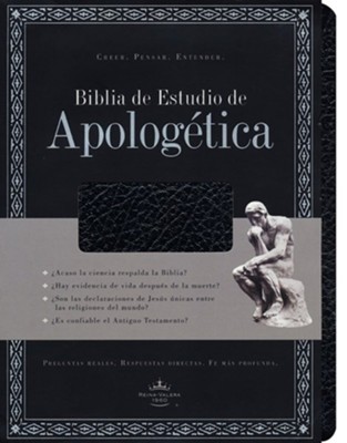 Biblia de Estudio Apologetica RVR 1960, Piel Imit. Negro  (RVR 1960 Apologetics Study Bible, Imit. Leather Black)  - 