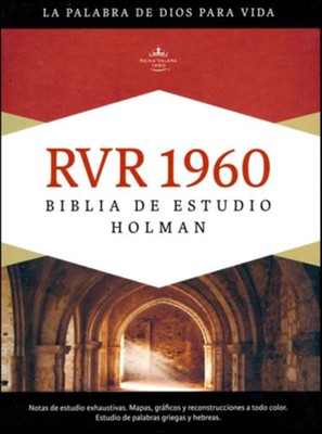 Biblia de Estudio RVR 1960 Holman, Piel Imit., Chocolate/Tta.  (RVR 1960 Holman Study Bible, Imit. Leather, Choc/Ttta.)  - Slightly Imperfect  - 
