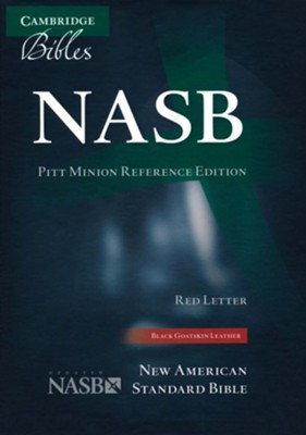 NASB Pitt Minion Reference Bible, Goatskin leather, black  - 
