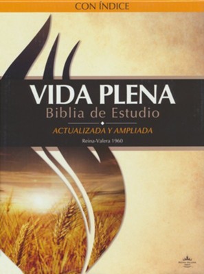 Biblia de Estudio RVR 1960 Vida Plena, Piel Fab., Negra, Indice  (RVR 1960 Full Life Study Bible, Bonded Leather, Black, Ind.)  - 