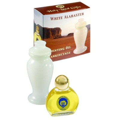 Alabaster Anointing Jar and Oil Set   - 