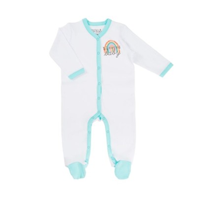 Blessed Baby Sleeper, Teal Trim, 6-12 Months  - 