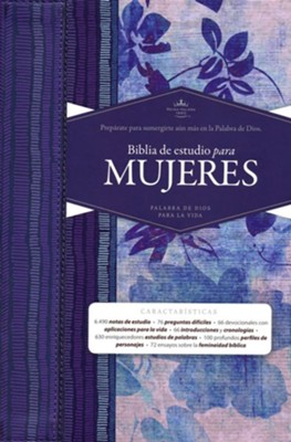 Biblia de estudio para mujeres RVR 1960, azul con flores y indice (Study Bible for Women, Blue Flowers with Index)   -     By: Dorothy Kelley Patterson
