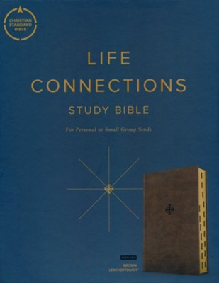 CSB Life Connections Study Bible--soft leather-look, brown (indexed)  -     By: Lyman Coleman
