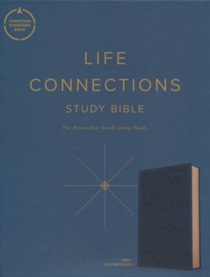 CSB Life Connections Study Bible--soft leather-look, navy  -     By: Lyman Coleman
