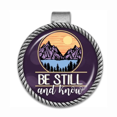 Be Still and Know Visor Clip  -     By: Car Encouragement
