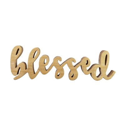 Blessed, Wooden Sign, Large           - 
