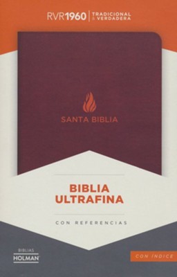 Biblia Ultrafina RVR 1960, Piel Fab. Marron, Ind.  (RVR 1960 Ultrathin Bible, Brown Bon. Leather, Ind.)  - 