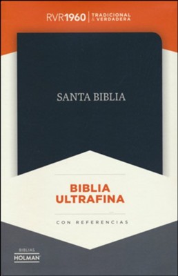 Biblia Ultrafina RVR 1960, Piel Fab. Negra   (RVR 1960 Ultrathin Bible, Black Bon. Leather)  - 