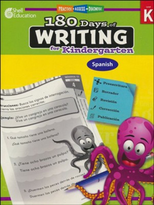 180 Days of Writing for Kindergarten (Spanish Edition)   - 