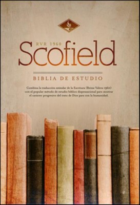 RVR 1960 Biblia de Estudio Scofield, verde oscuro/castanosimil piel con indice  - 