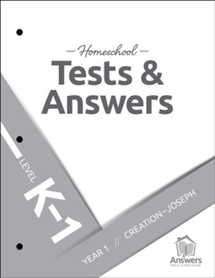Answers Bible Curriculum: Extra K-1 Homeschool Tests & Answers Year 1  - 