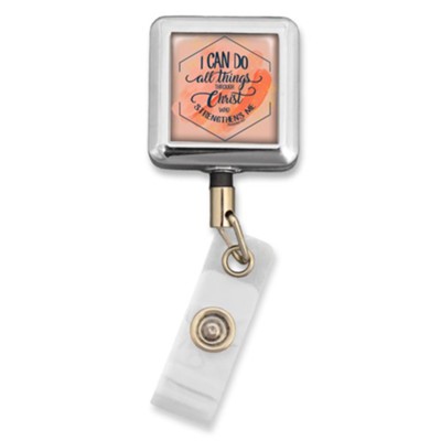 I Can Do All Things, Watercolor Geo, Badge Reel  - 