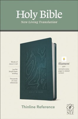 NLT Thinline Reference Bible, Filament Enabled Edition--soft leather-look, teal  - 