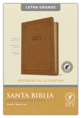Santa Biblia NTV, Edici&#243n de referencia ultrafina, letra grande, LeatherLike, Camel, With thumb index  - 