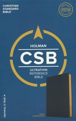 CSB Ultrathin Reference Bible, Black LeatherTouch  - 